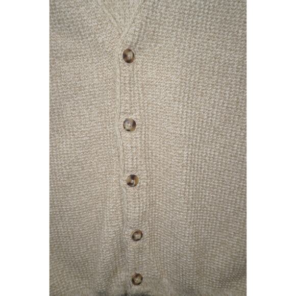 Eddie Bauer Made in USA Knit Button Vest Men’s XL Beige 100% Cotton Vintage - Picture 4 of 10